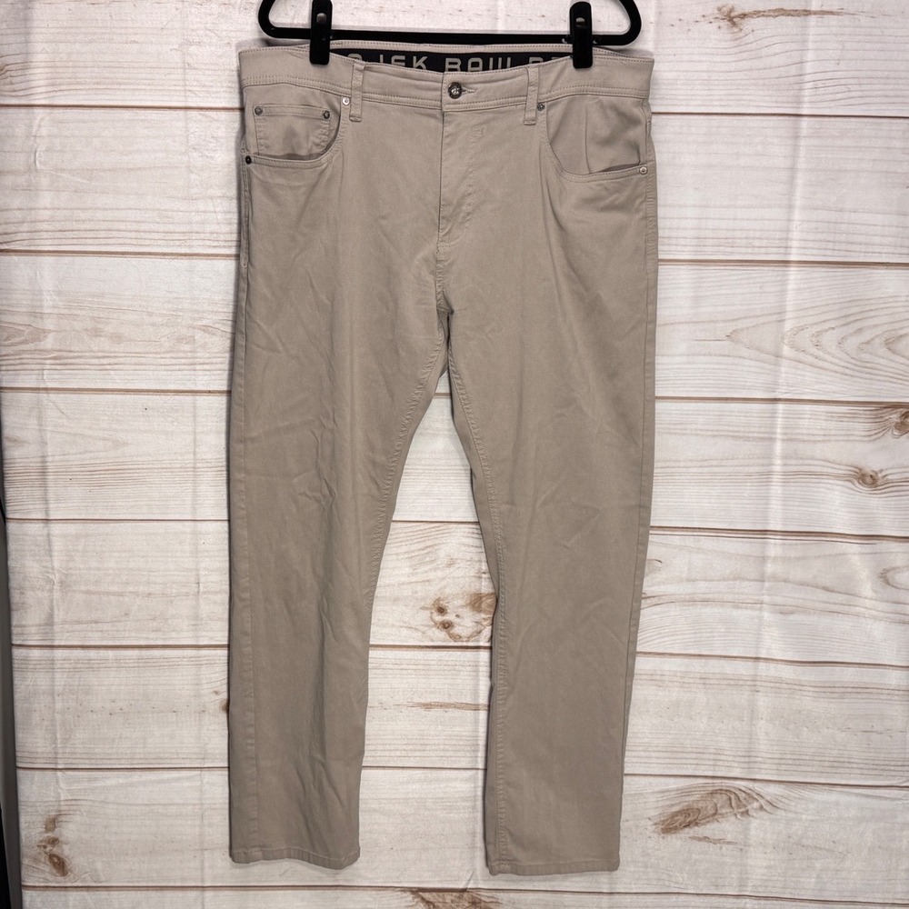 Projek Raw Mens Classic Fit Tan Khaki Five Pocket Chino Pants Size 38